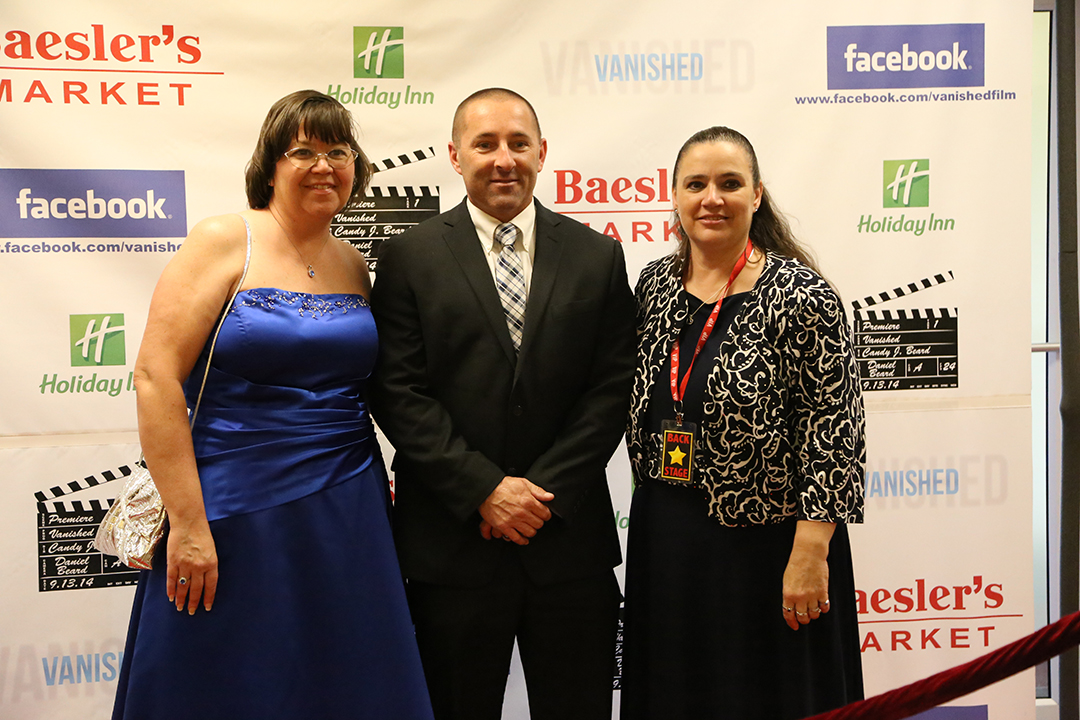 Candy J. Beard with Rick Newlin and Ellen Scudder at the Vanished red carpet film premiere.09.13.14