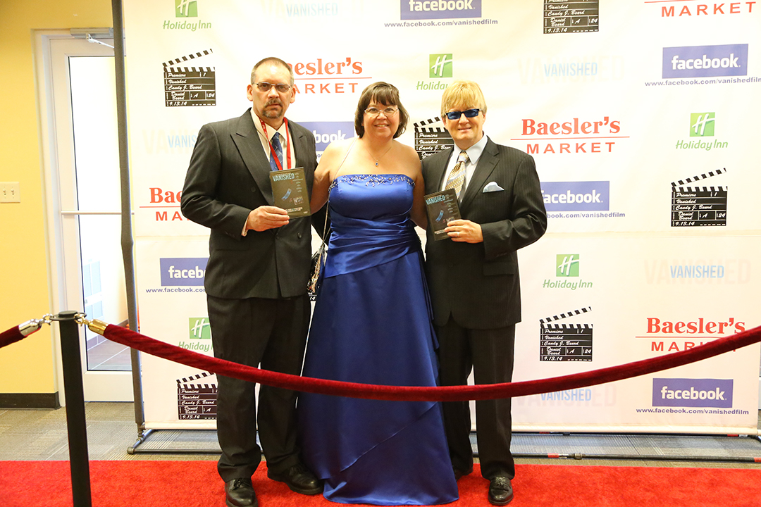 Mark and Candy Beard with Vanished composer, Danny Jones at the red carpet film premiere on 09.13.14