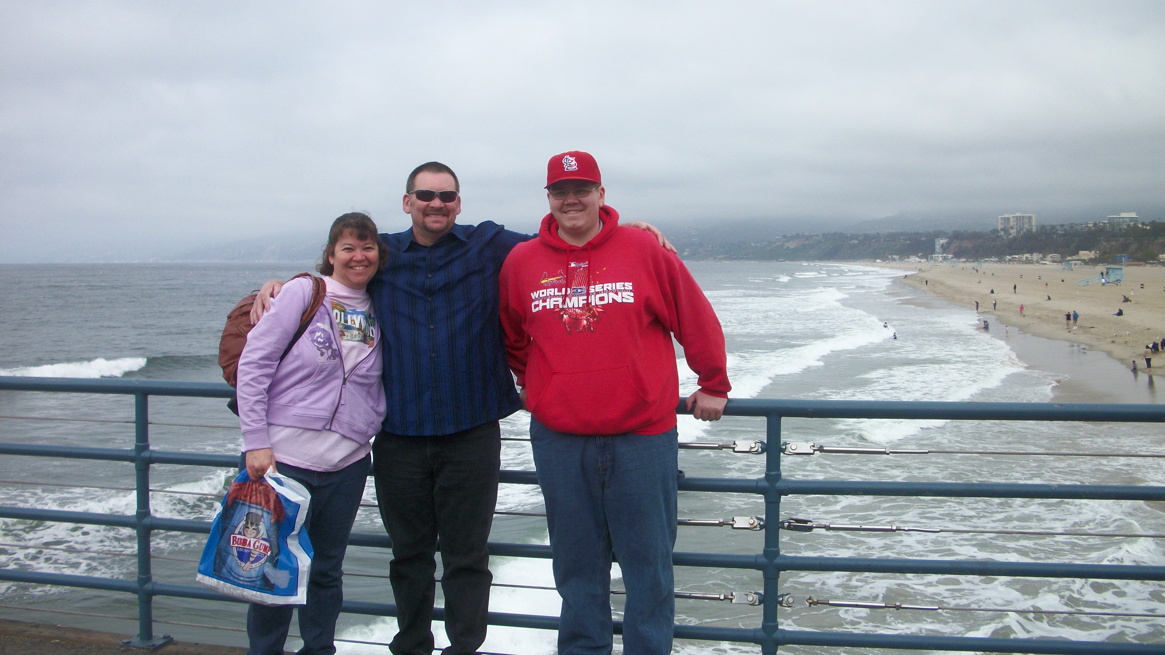 Candy, Mark and Daniel Beard on the Santa Monica Pier - March 2011
