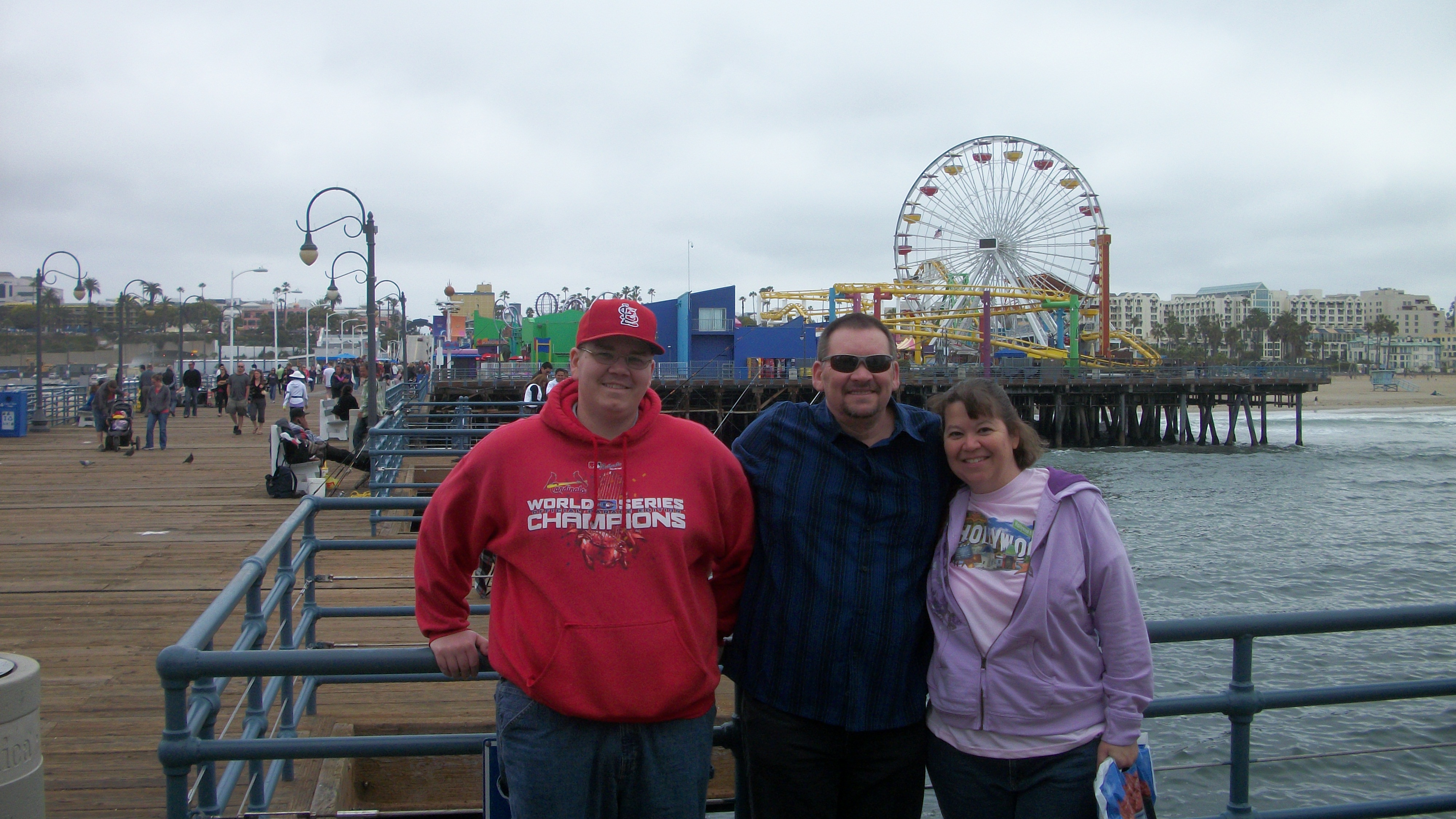 Candy, Mark and Daniel Beard at the Santa Monica Pier - March 2011