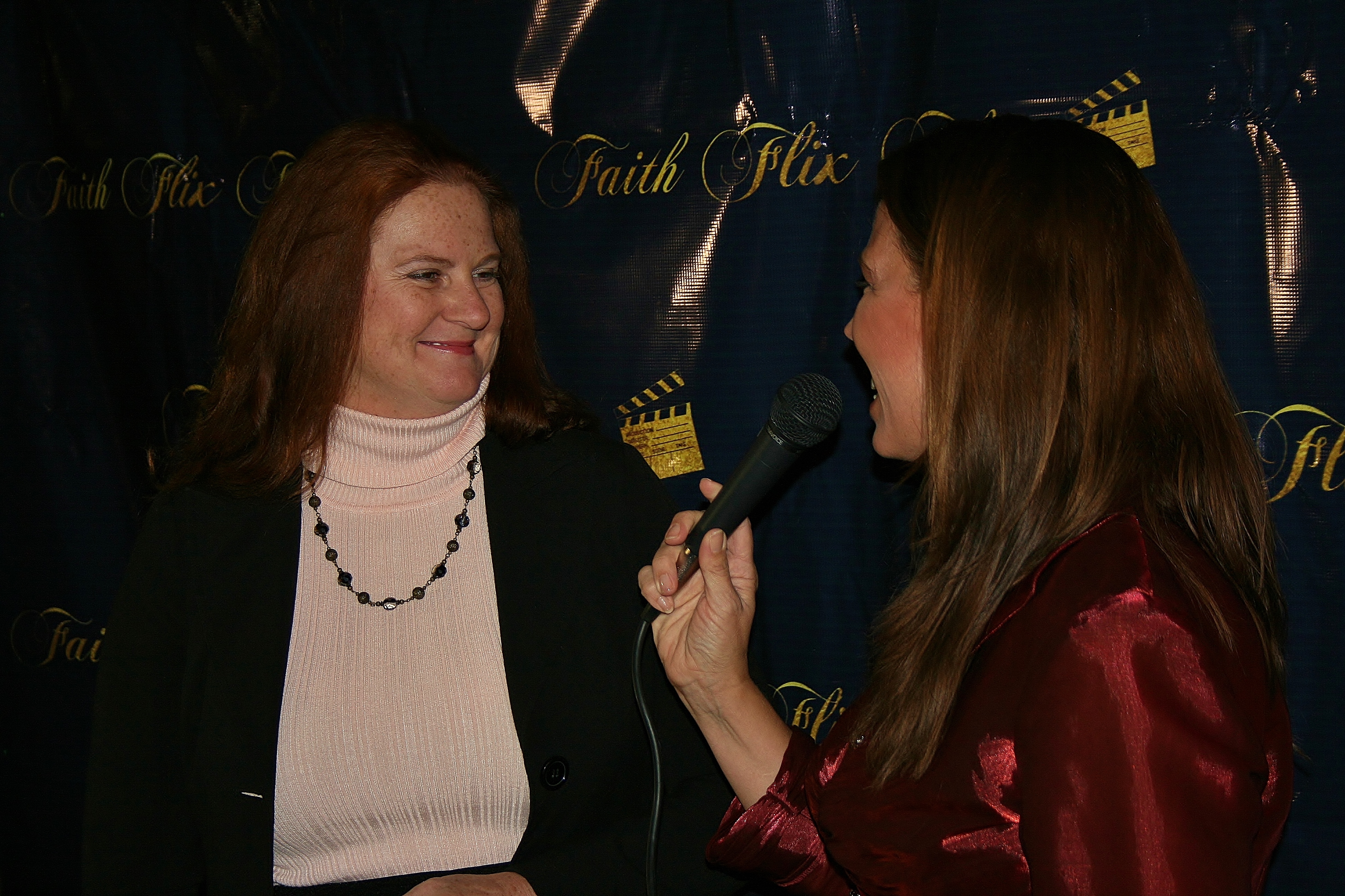 Being interviewed on the Providence Red Carpet.