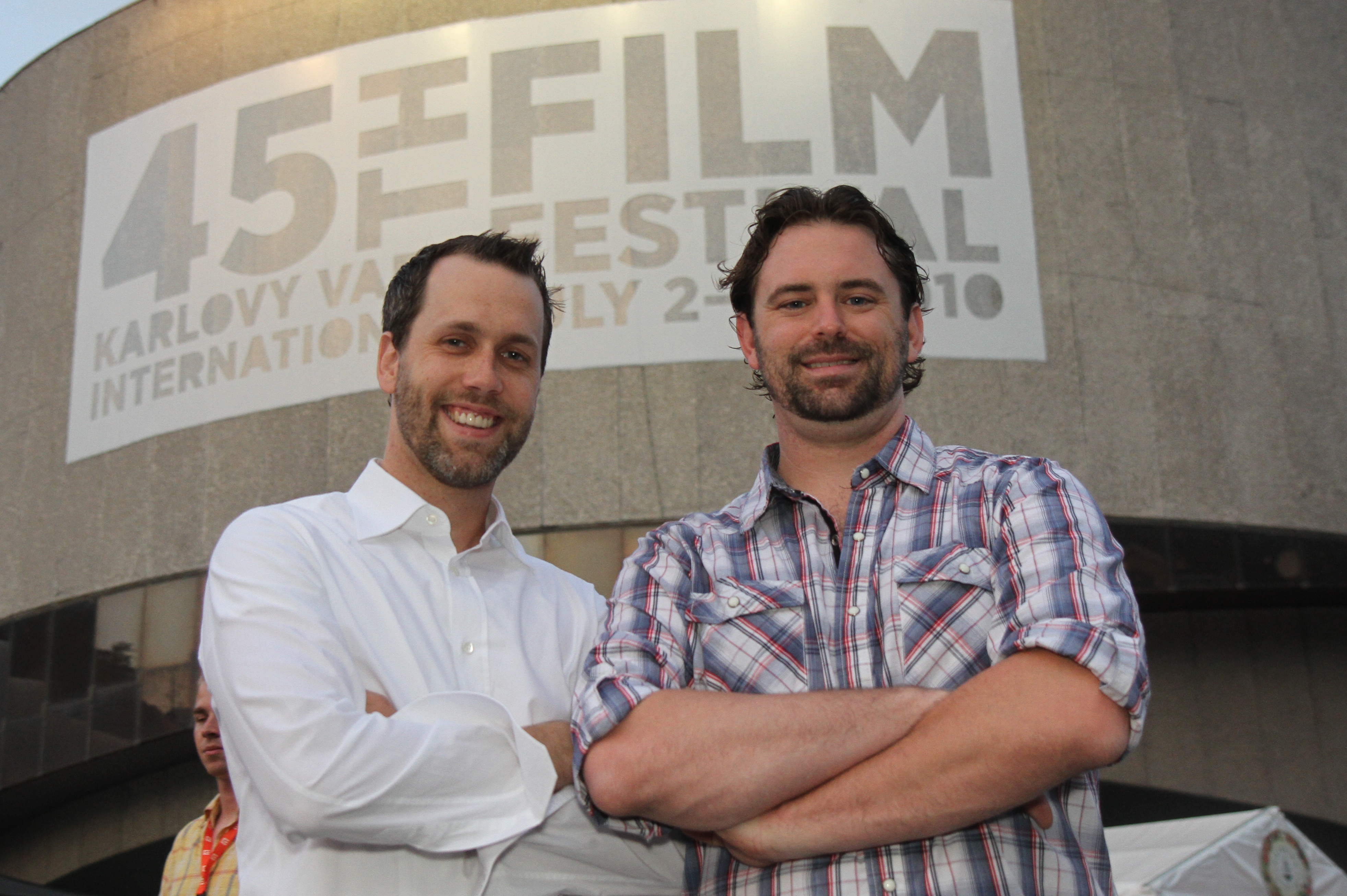 Actor/Co-Writer David Crane and Director/Co-Writer Quinn Saunders at the 45th Annual Karlovy Vary International Film Festival.