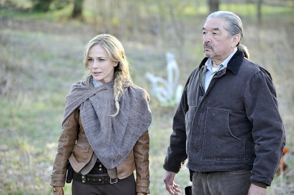 Still of Graham Greene and Julie Benz in Defiance (2013)