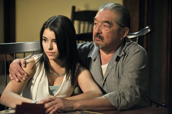 Still of Graham Greene and Nicole Muñoz in Defiance (2013)