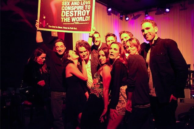 Michael and the cast at the Los Angeles Premiere of MyDamnChannel's 'Sex and Love Conspire to Destroy the World.'