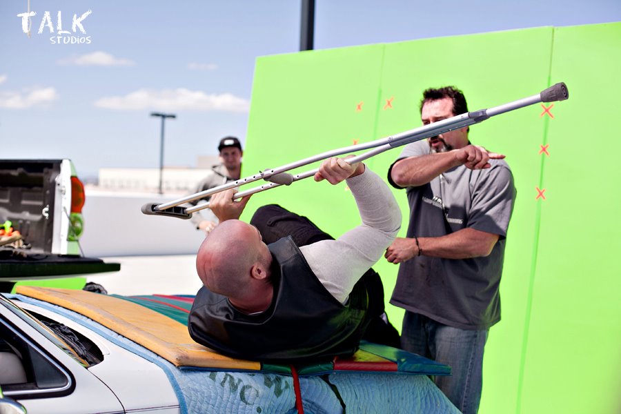 Richard O. Ryan Supervising a car stunt for 