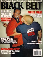 Richard O. Ryan as Richard Ryan on the cover of Black Belt Magazine, where he was also associate editor and wrote a column on Reality Martial Arts for 10 years.