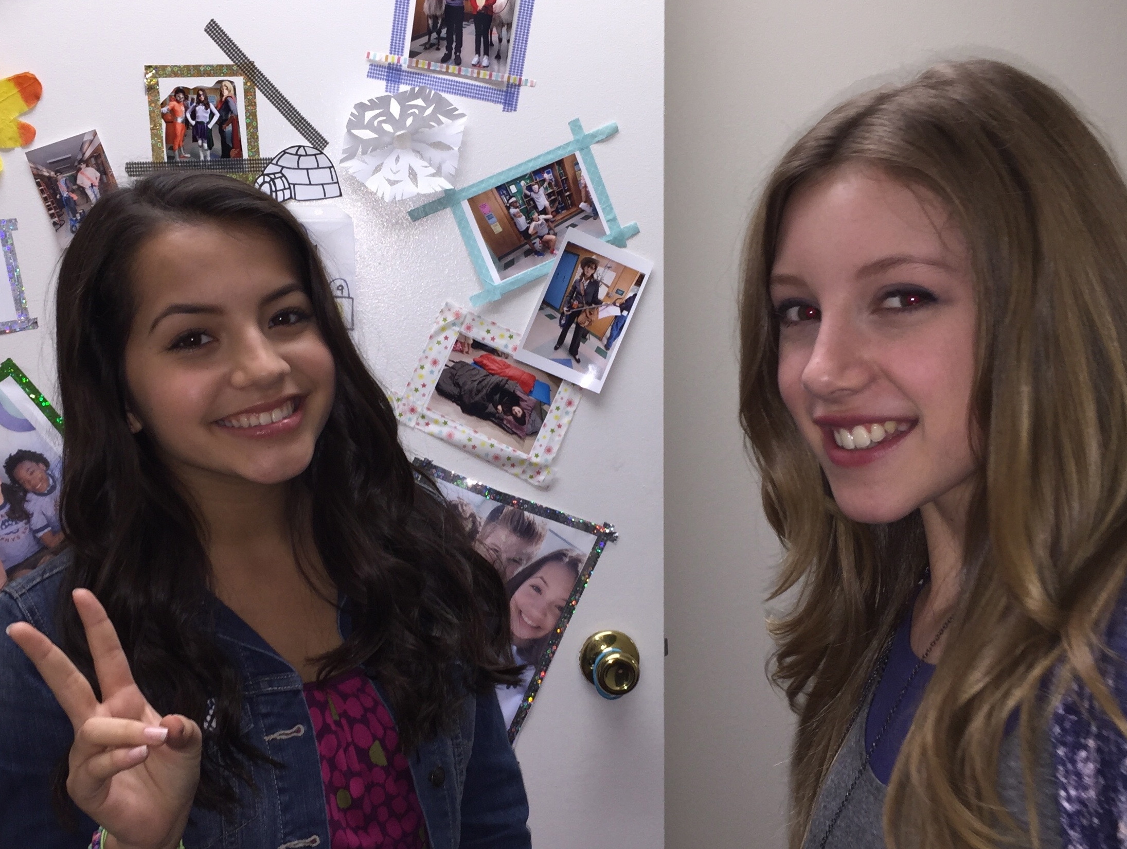 Piper Keesee and Isabela Moner: On set for 100 Things To Do Before High School on Nickelodeon