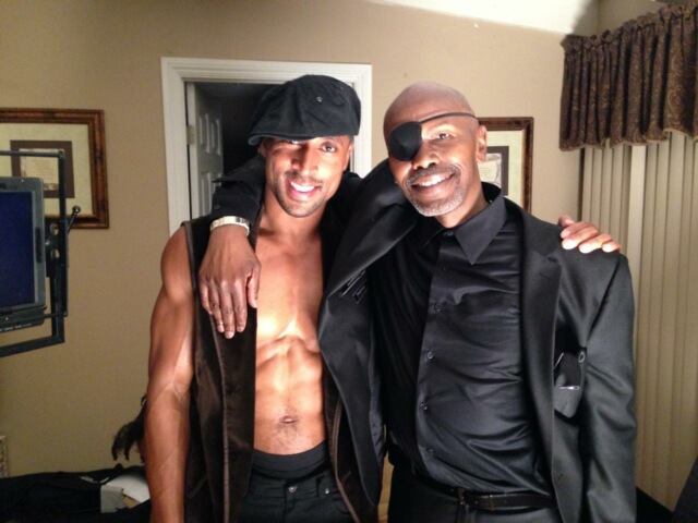 Ernest Thomas and Johnny Paddio on set of Off The Grid