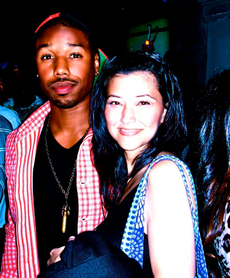 At the Fruitvale Station wrap party. In the photo with Arlene is Michael B Jordan who plays Oscar Grant in the film.
