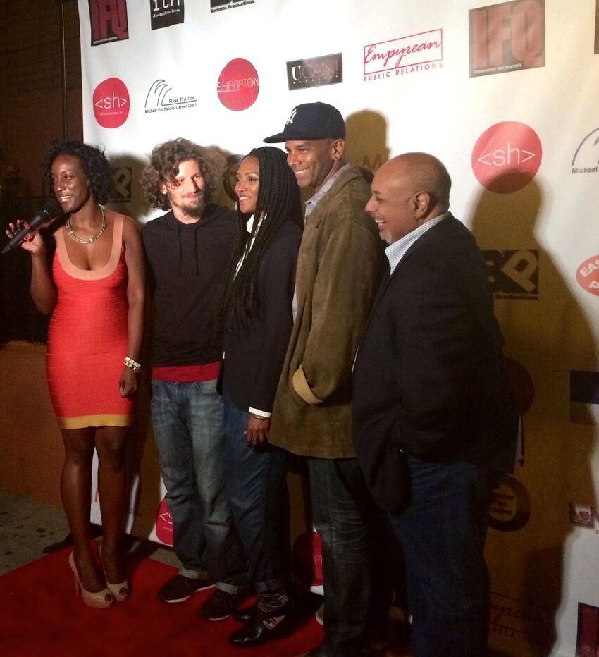On the red carpet at the 2014 Ocktober Film Festival with the director and cast of A SHORT VISIT, directed by Miki Benyamini.