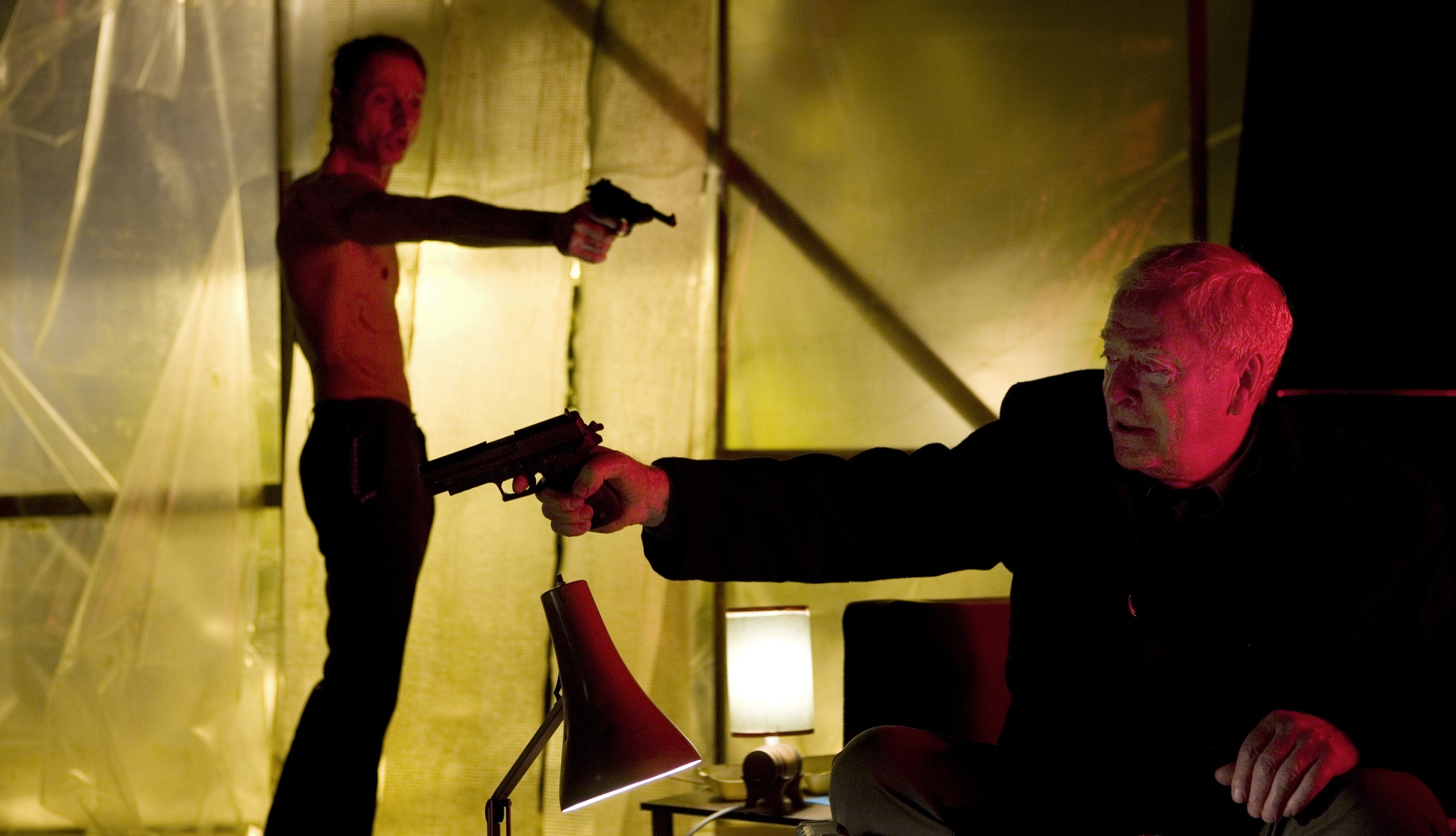 Still of Michael Caine and Sean Harris in Harry Brown (2009)