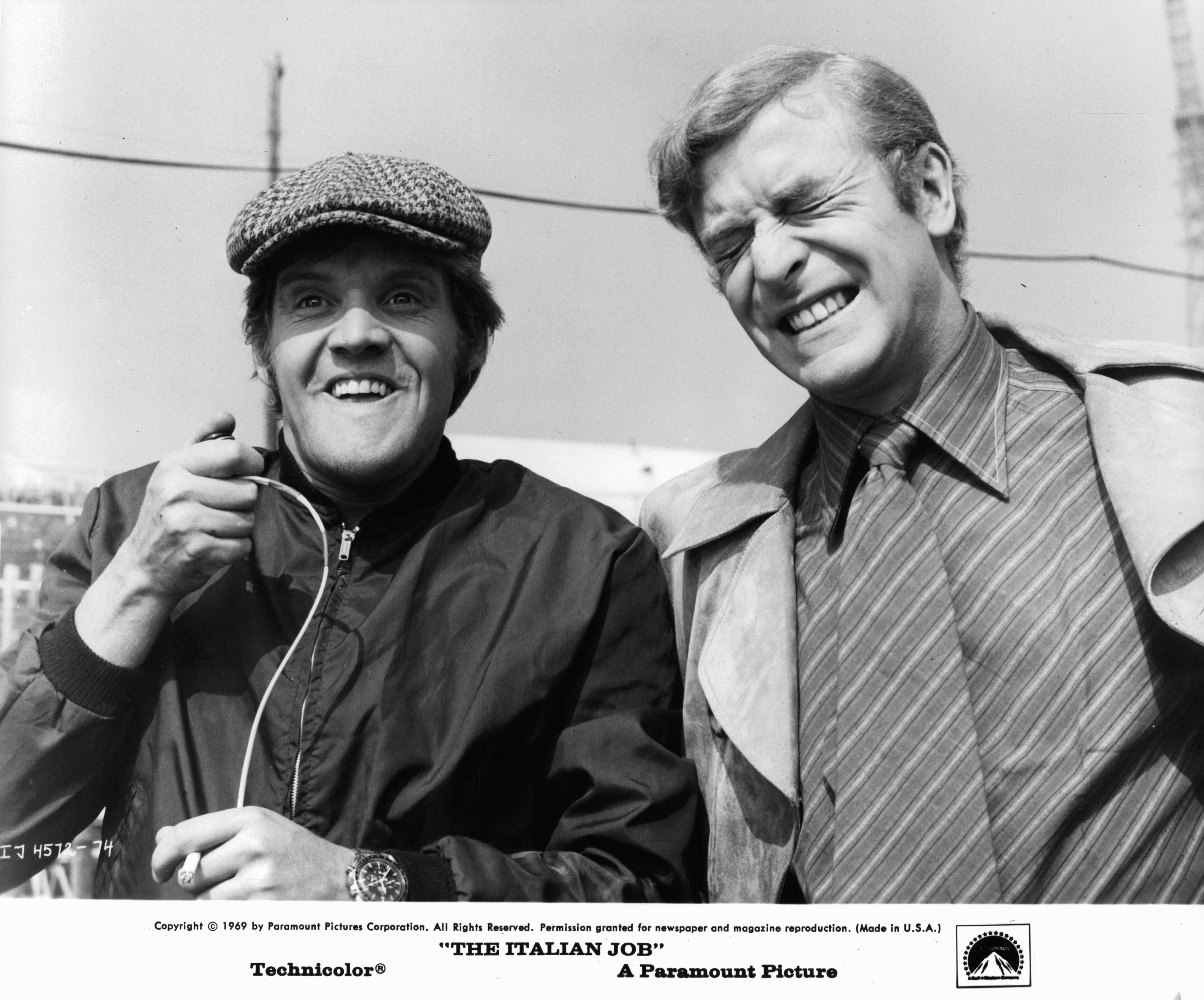 Still of Michael Caine and Michael Standing in The Italian Job (1969)