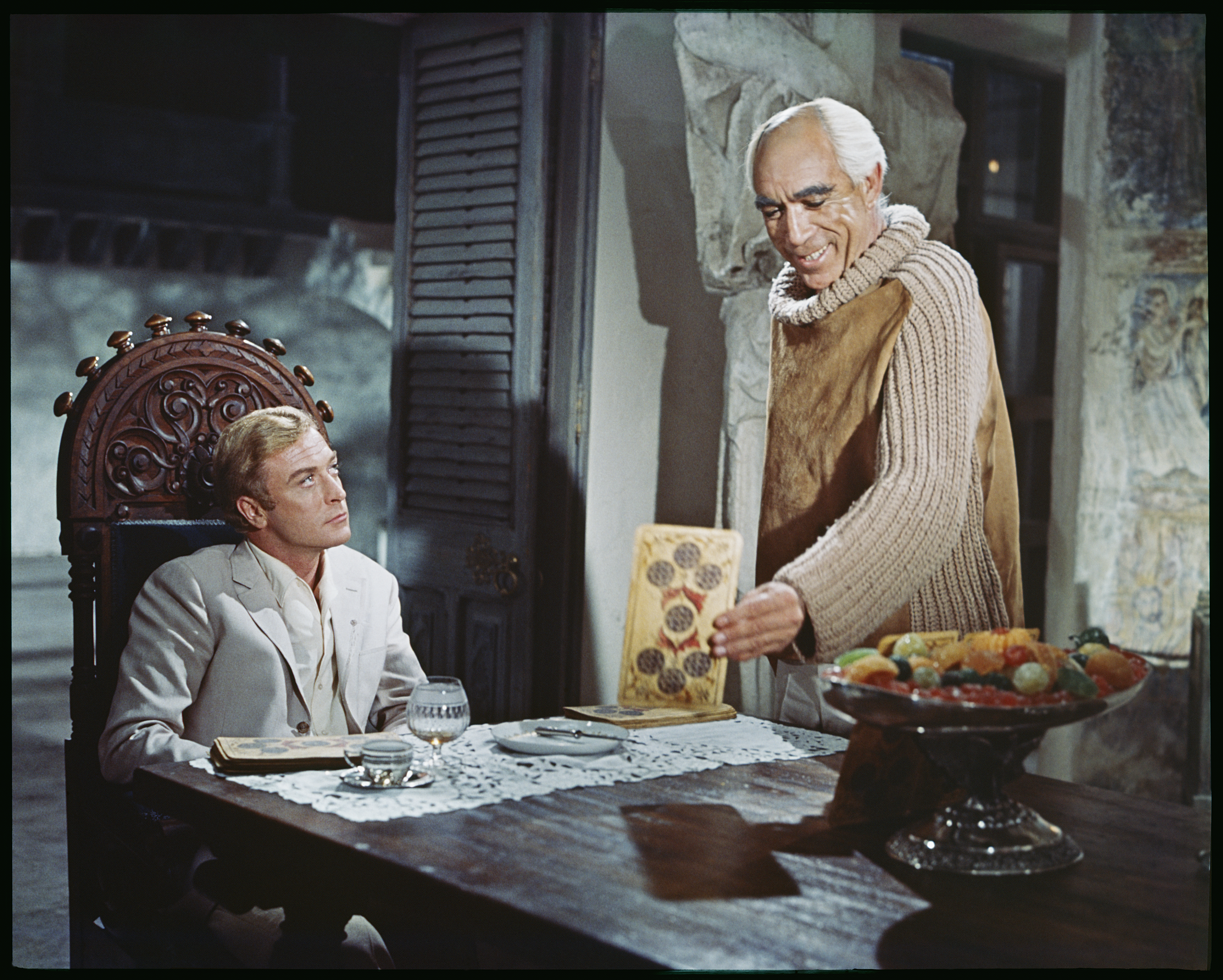 Still of Anthony Quinn and Michael Caine in The Magus (1968)