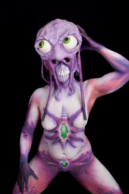 New Zealand Body Art Awards 2012 Supreme Winner Sofia Bue Pedersen, model Sarah Houbolt