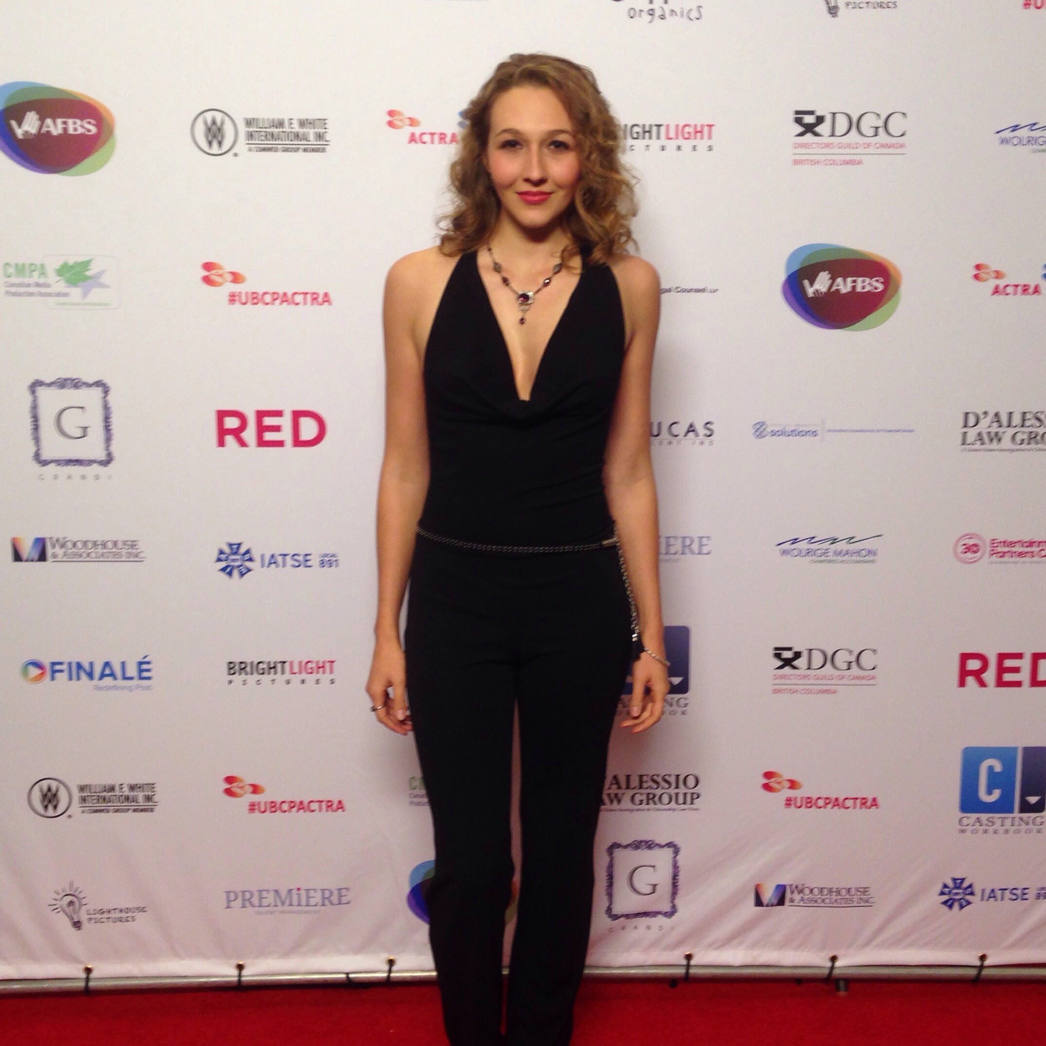 Ava Vanderstarren at the 2015 UBCP/ACTRA Awards Gala