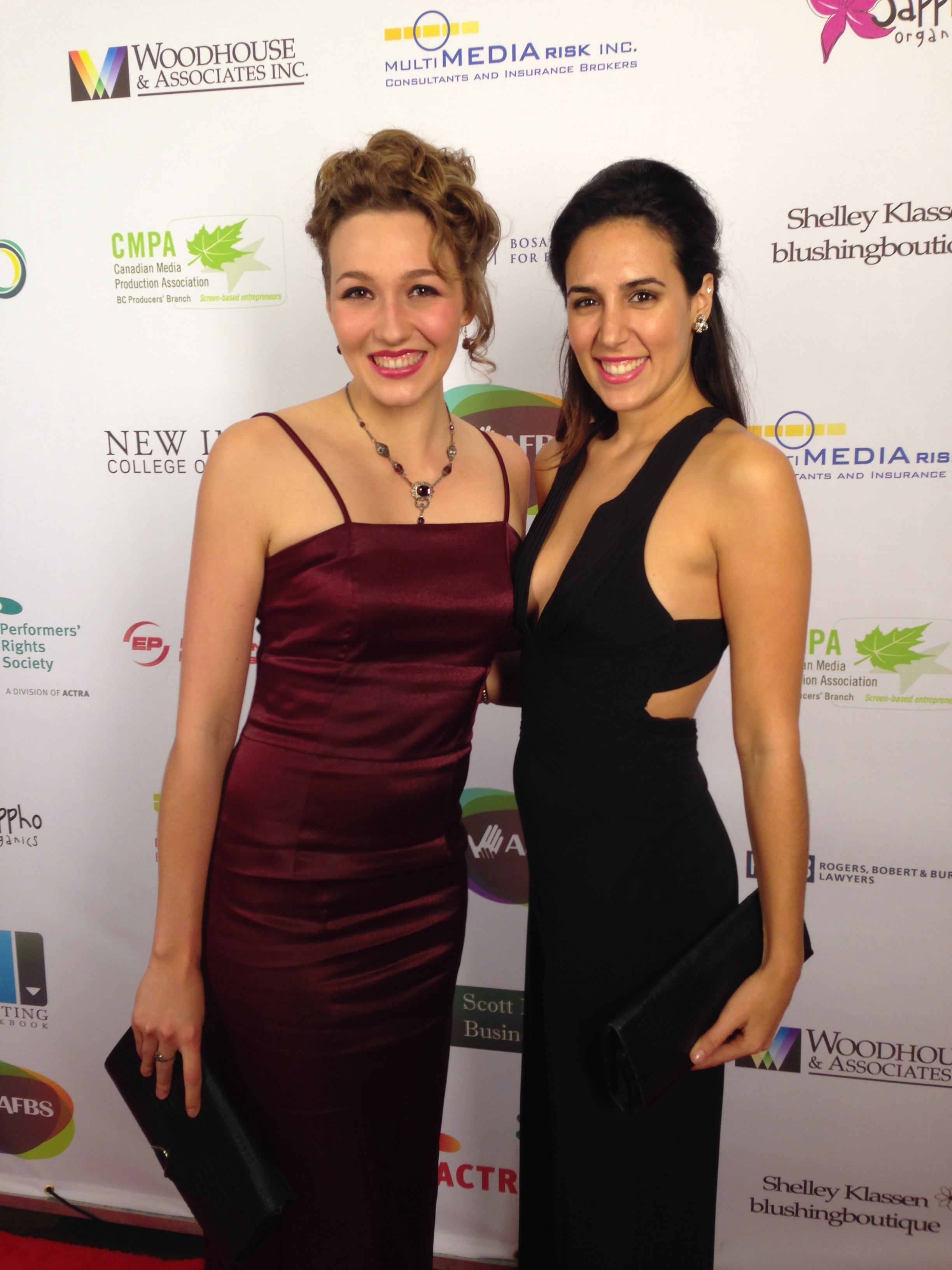 Ava Vanderstarren and Jazmine Campanale at the 2013 UBCP/ACTRA Awards Gala