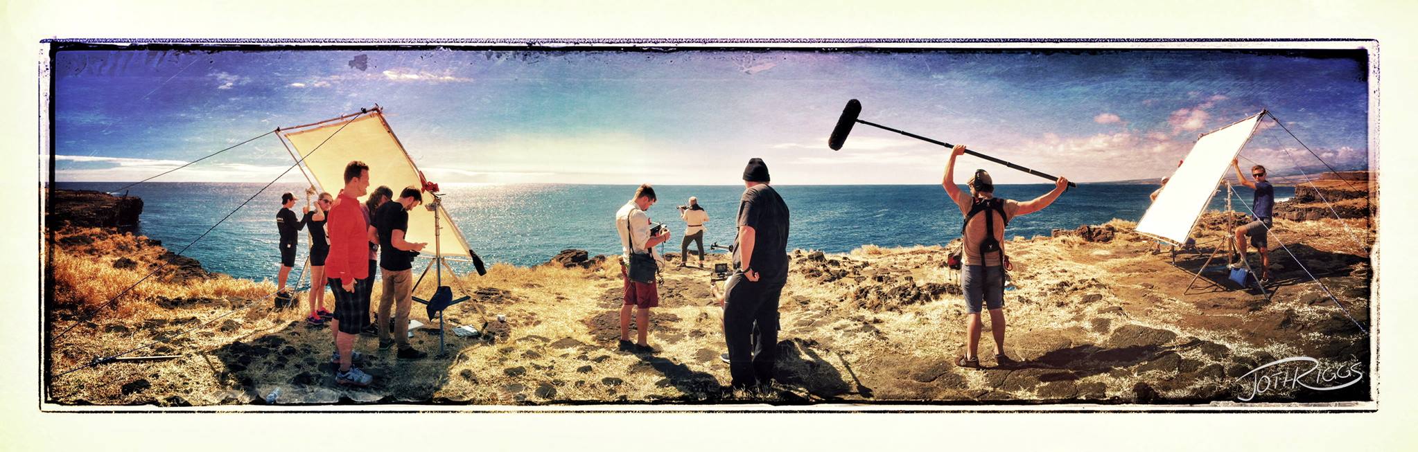 On set in Hawaii for my film, 