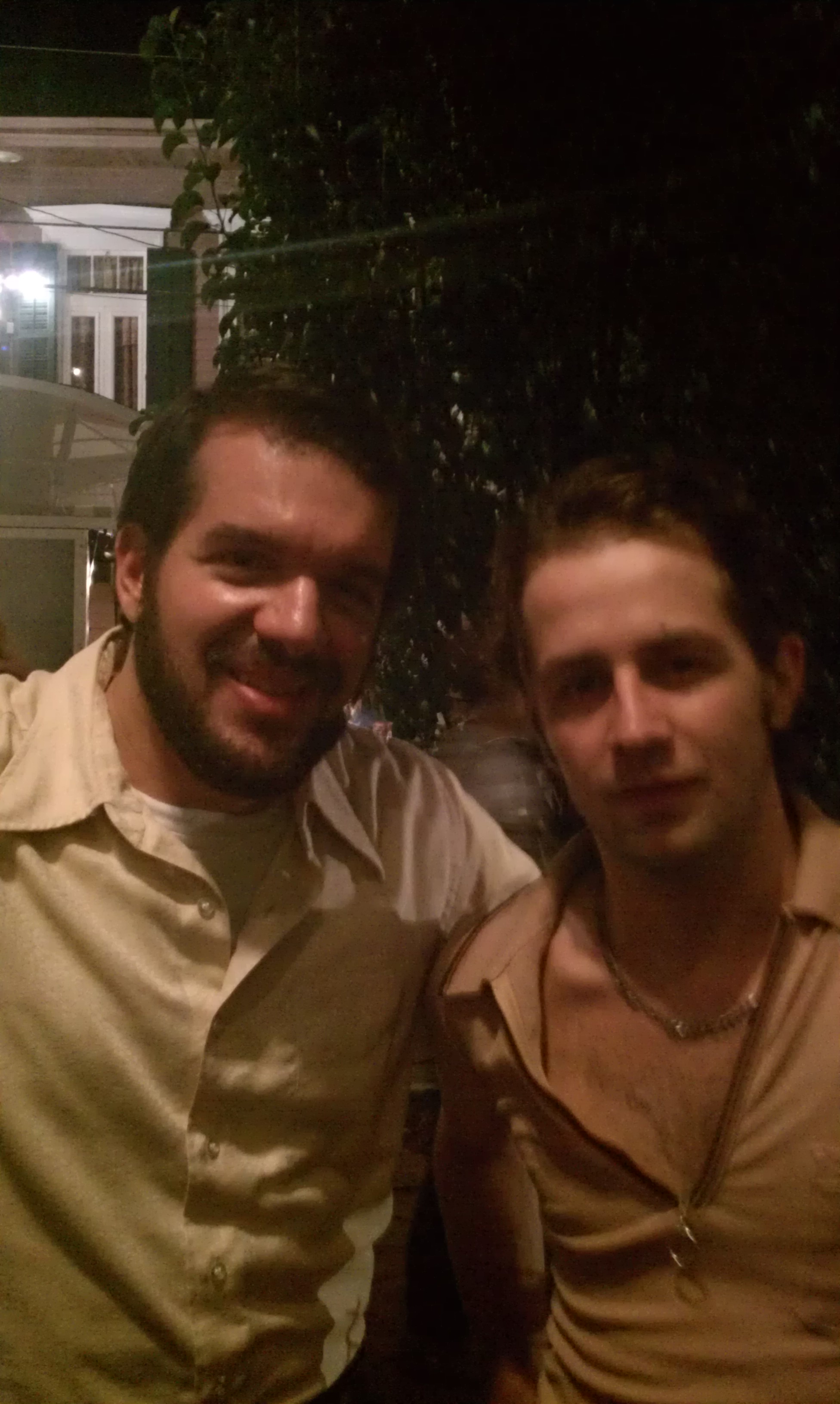 On Empire State set with Michael Angarano