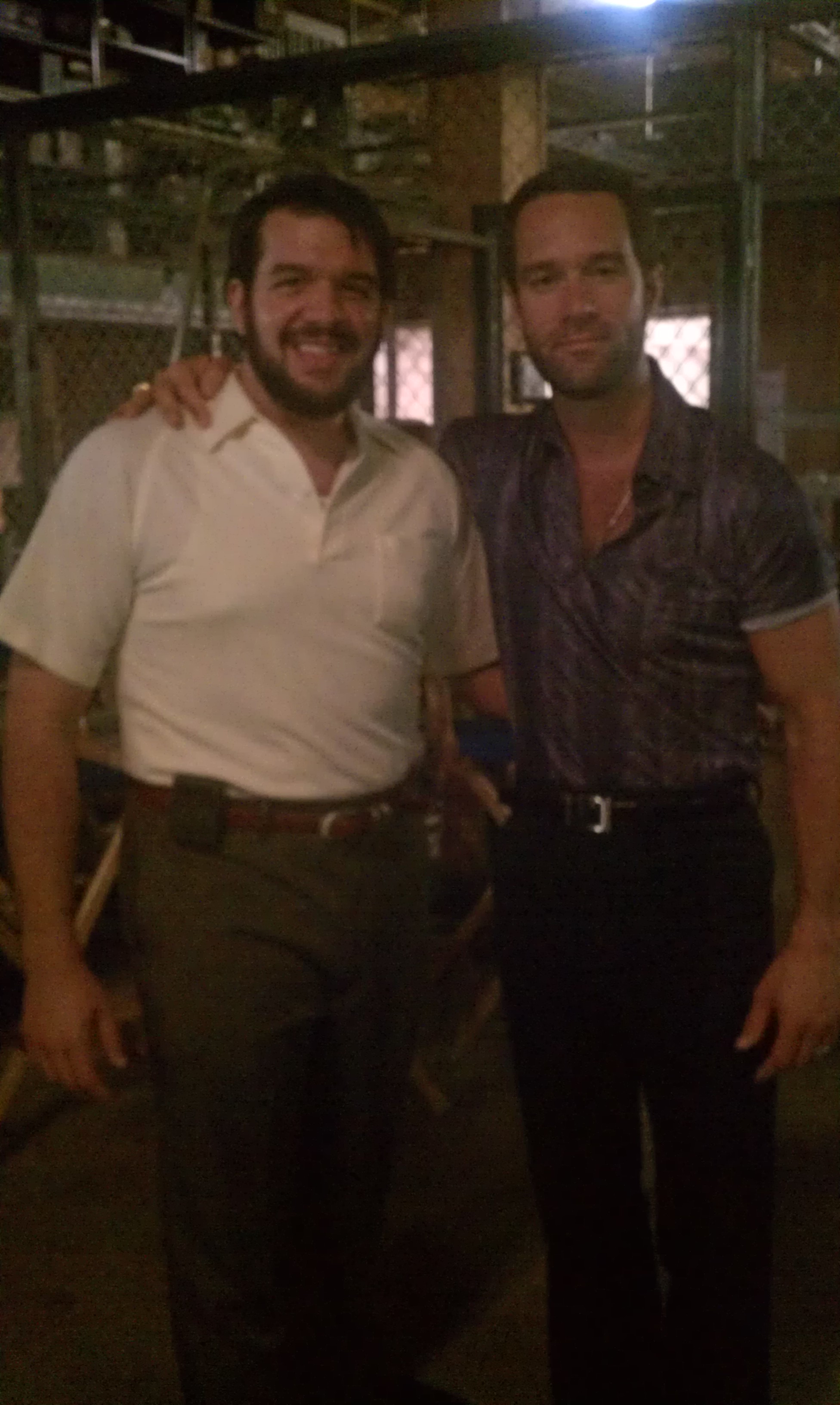On Empire State set with Chris Diamantopoulos