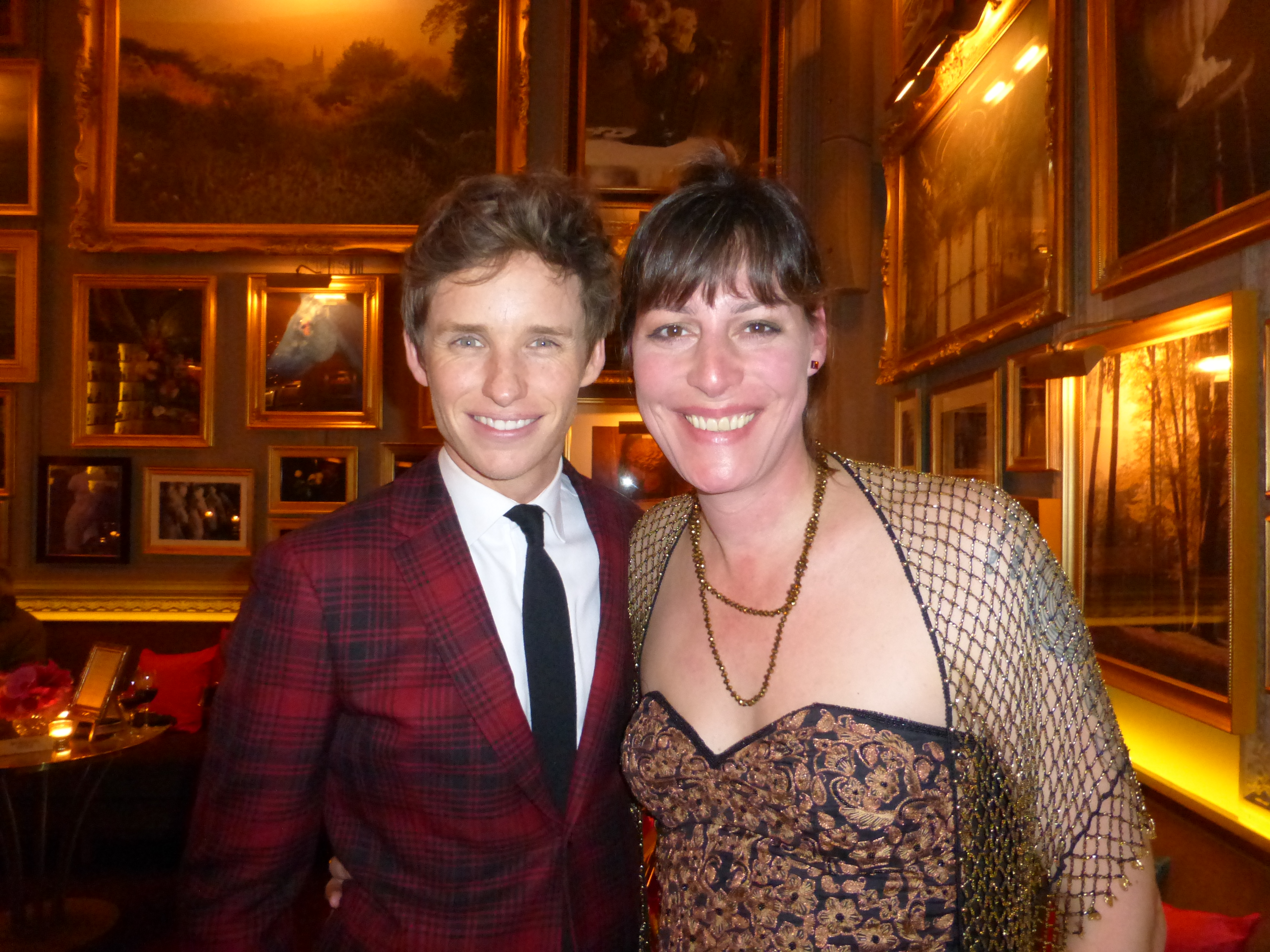 With Eddie Redmayne at THE DANISH GIRL post-premiere reception, London, 08.12.15