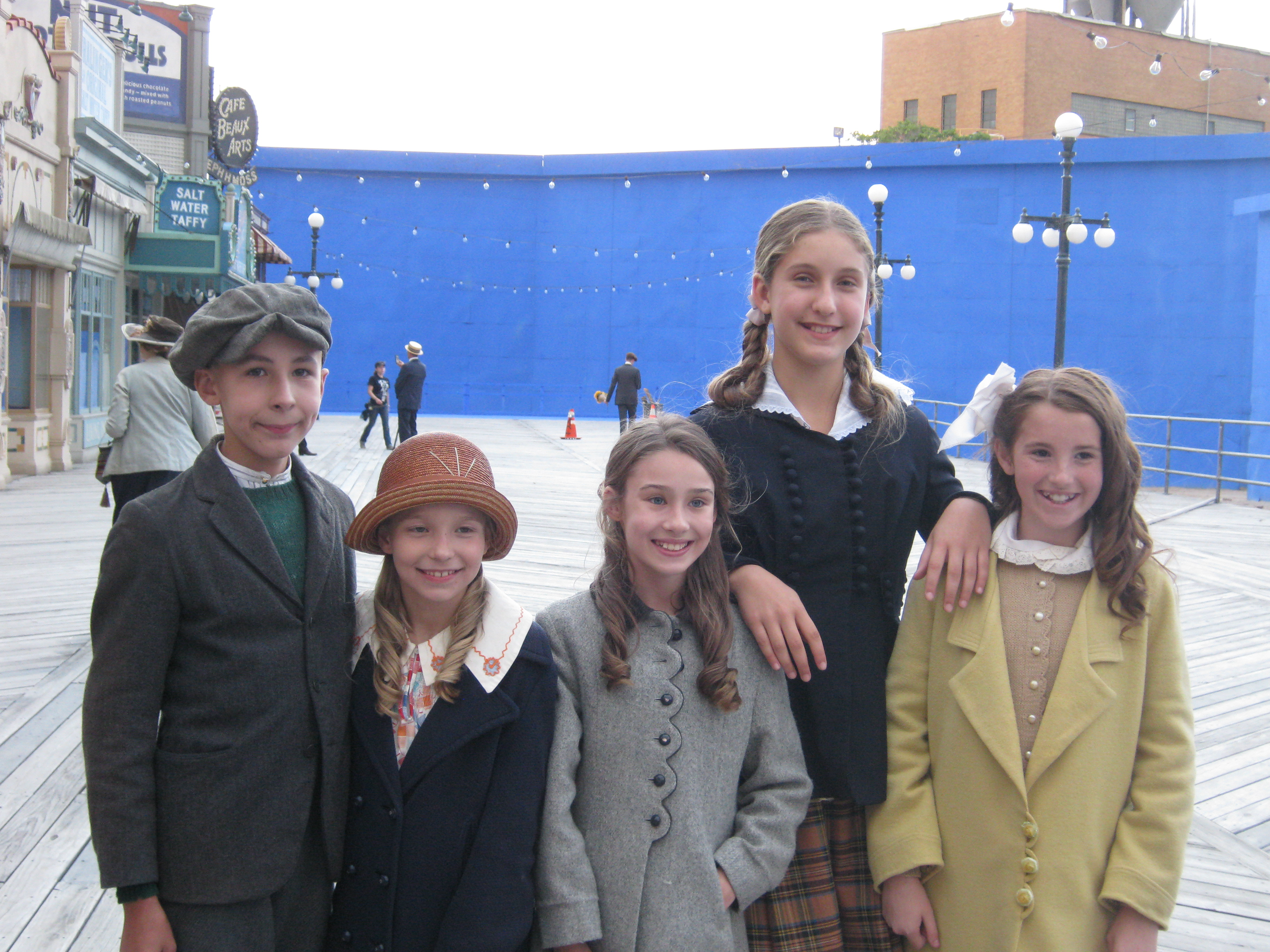 Carina with on the set of HBO Series Boardwalk Empire - with the 