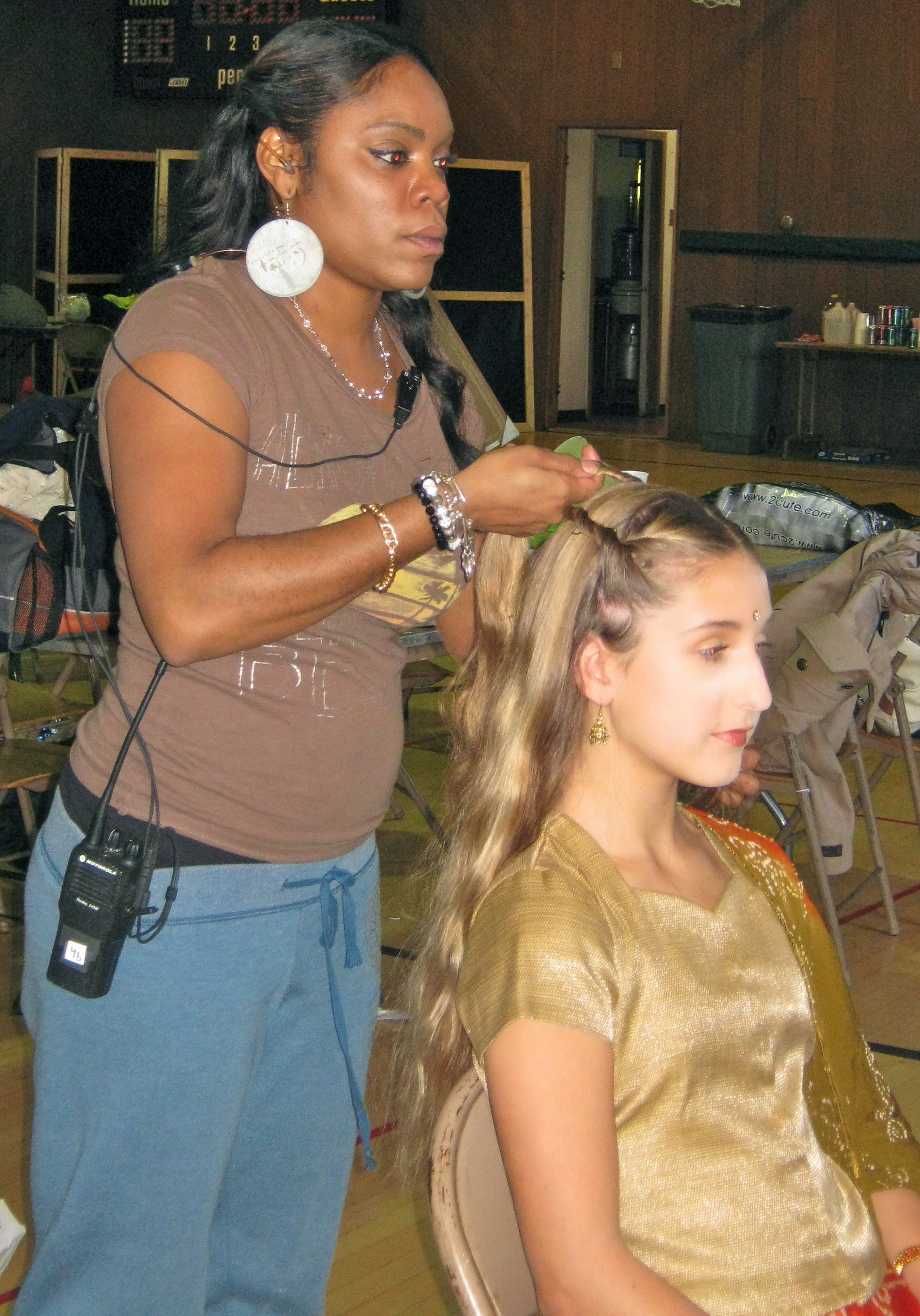 Carina with Hairstylist and Make-up - Iyana Winfield.