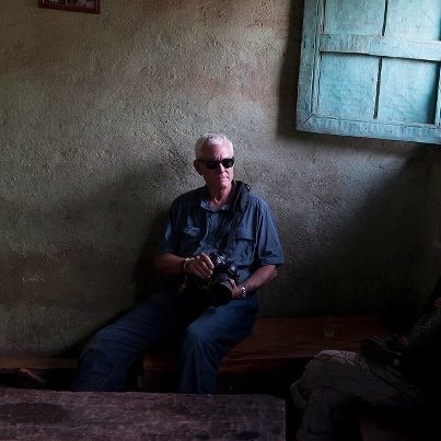 John Rowe in a local bar Jinka, Ethiopia