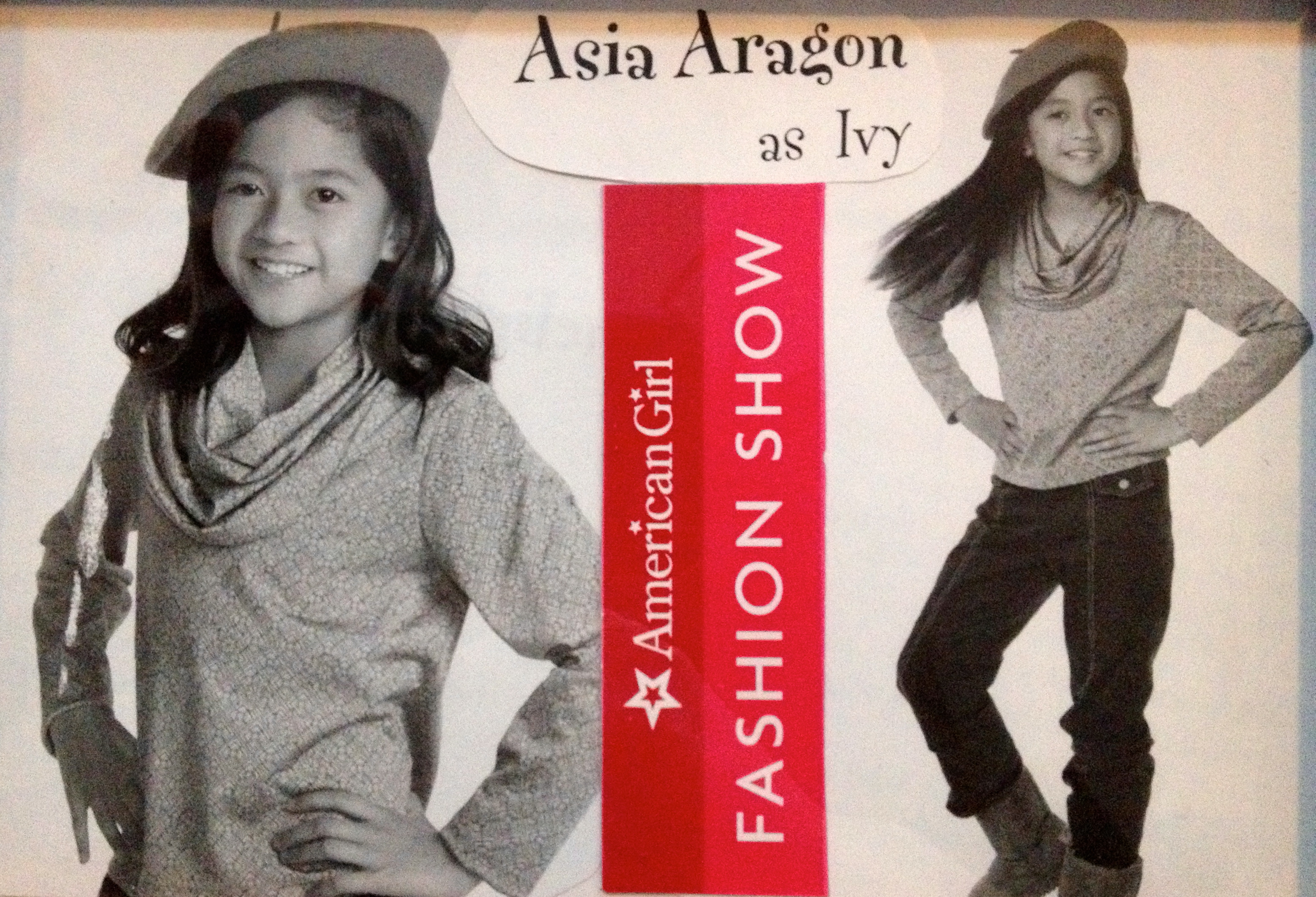 Asia Aragon modeling for American Girl Fashion Shows/Flintridge Guild as 