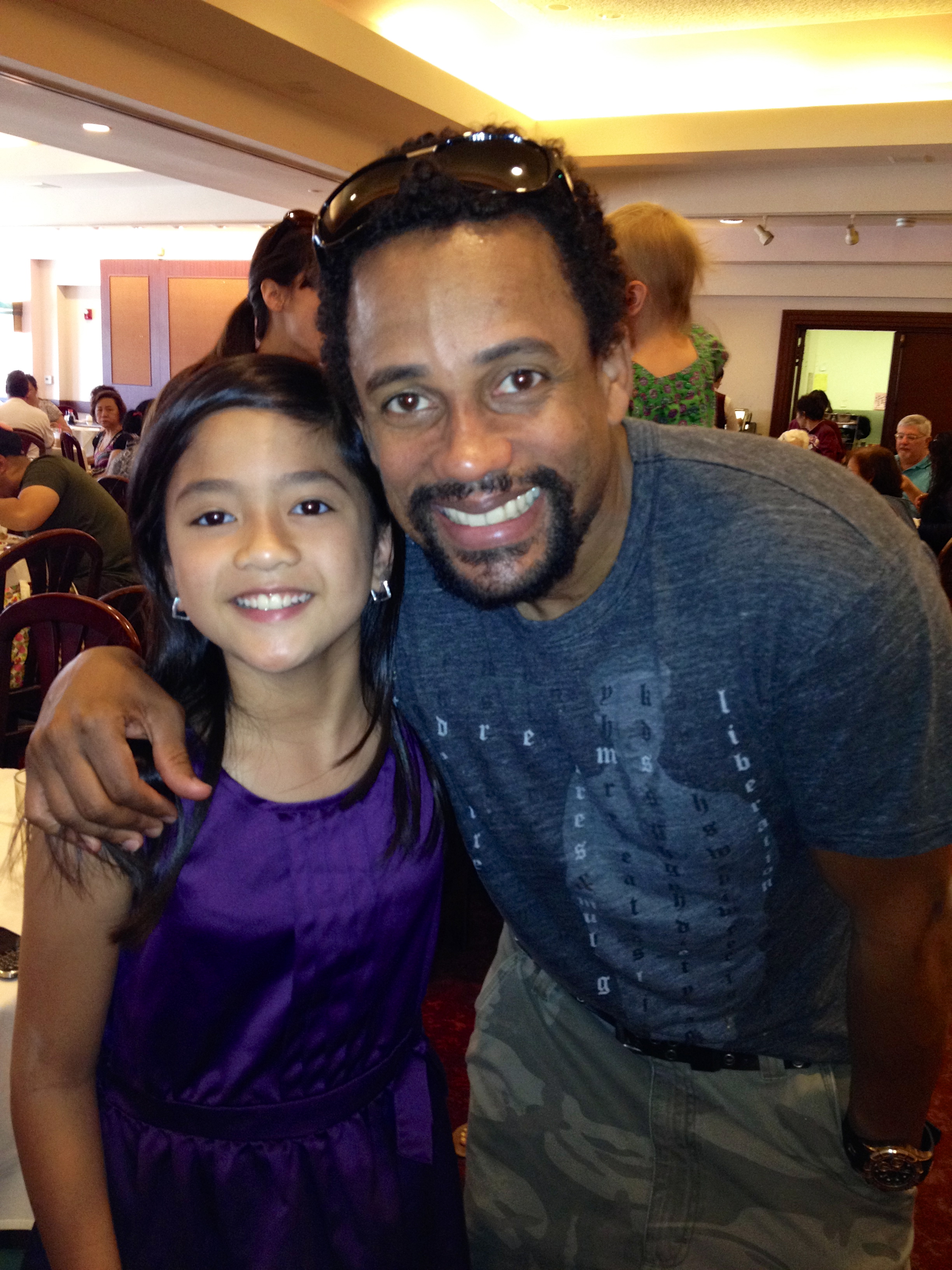 Asia Aragon with Hill Harper from CSI:New York