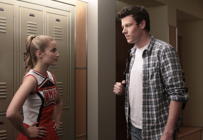 Still of Cory Monteith and Dianna Agron in Glee (2009)