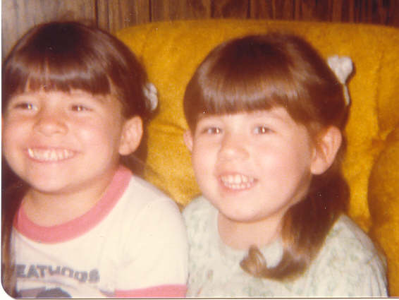 my older sister and i not many pictures of us as kids
