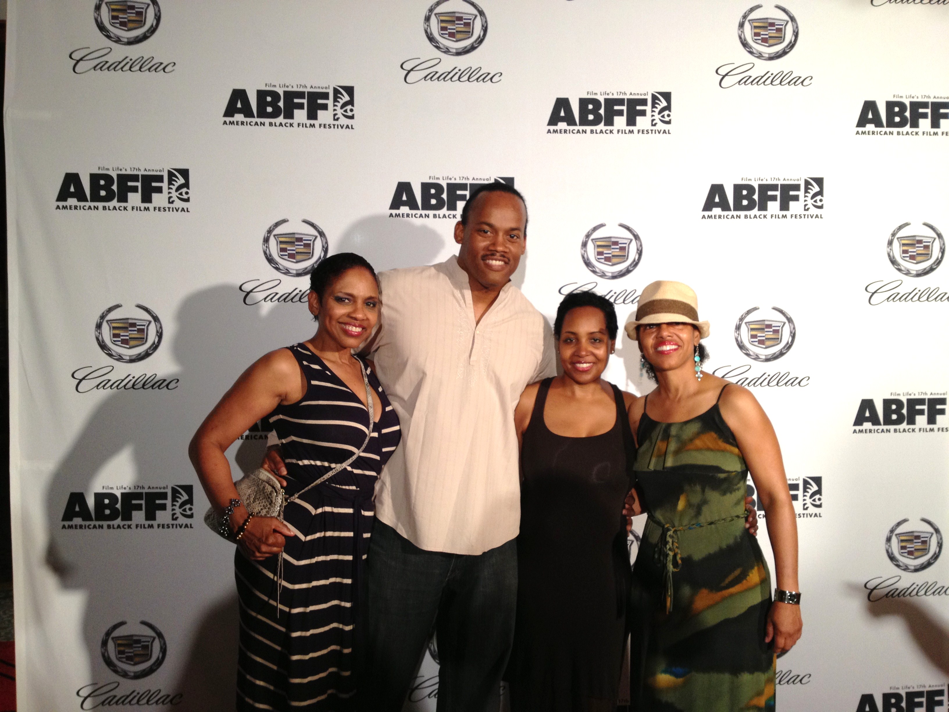 Writer/Director Greg Carter and Houston festival attendees at the ABFF Opening Night Party at the SLS Hotel. Presented by Cadillac