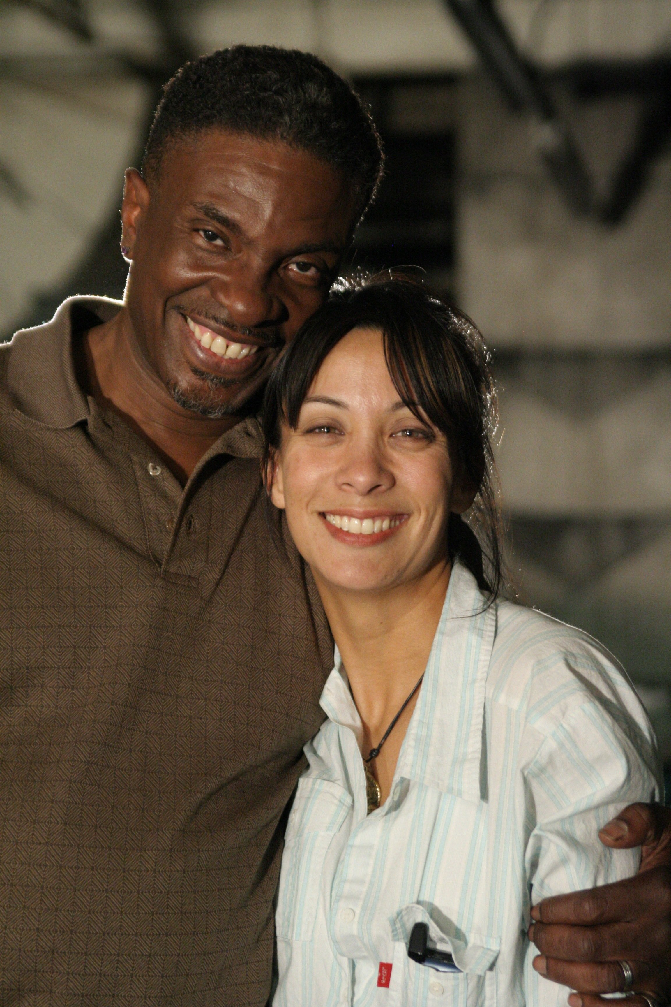 Actor, Keith David and Writer-Director, D. Lee Inosanto on the set of THE SENSEI