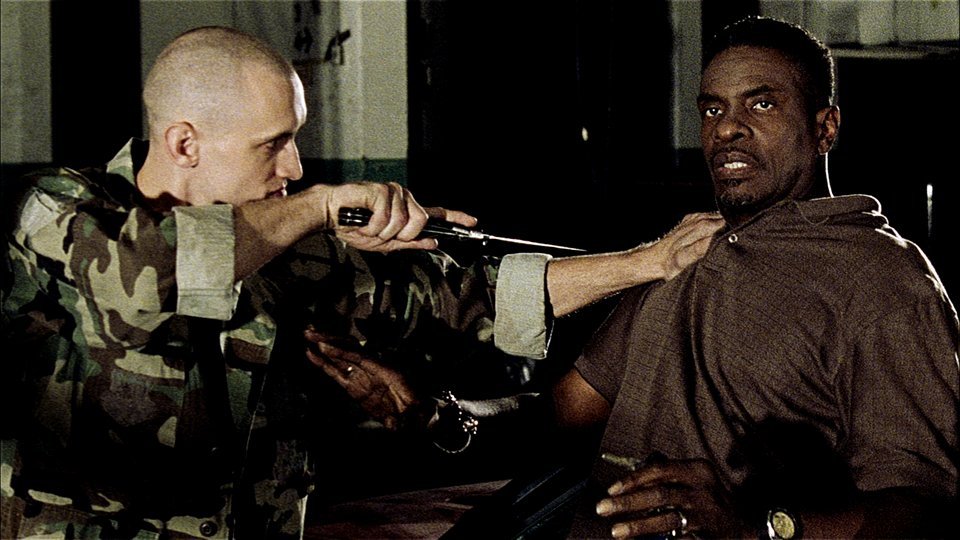 Keith David as the Minister under attack by Skinheads in THE SENSEI