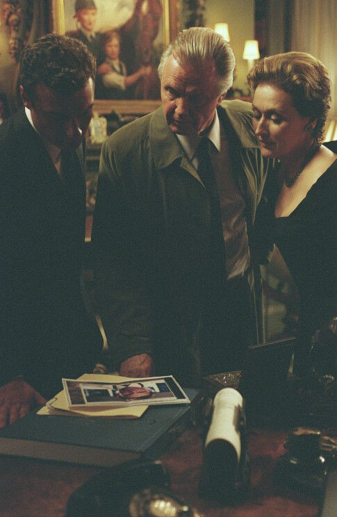 Still of Liev Schreiber, Meryl Streep and Jon Voight in The Manchurian Candidate (2004)
