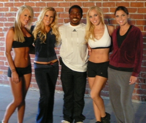 with Laura Cavender, Jessica Rockwell, Dominica Westling and Brittani Zonker on the set of 