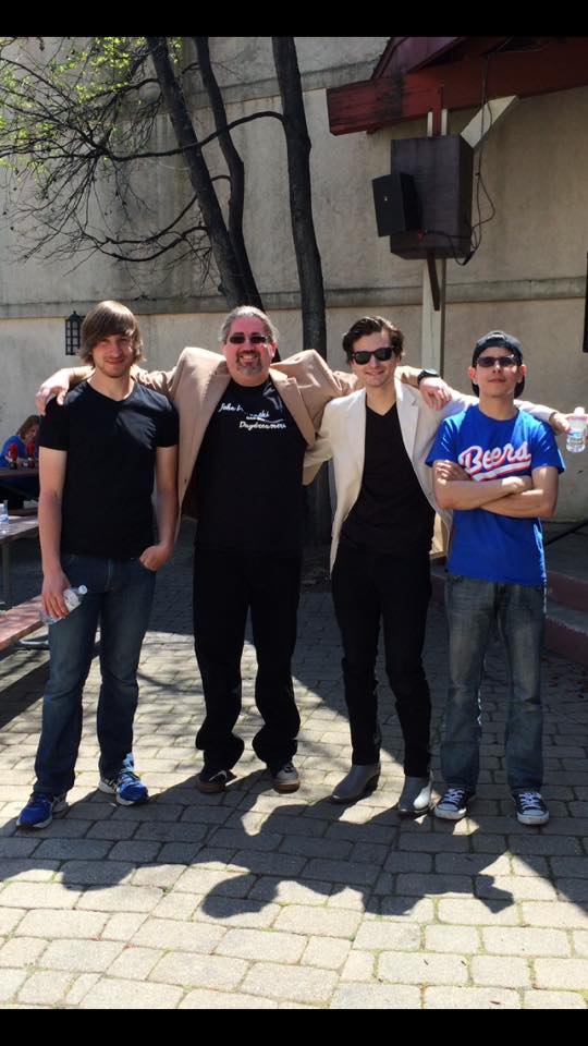 At Six Flags in Gurnee, IL on 5/2/15 with the band Aaron manages, John Domanski and The Daydreamers.