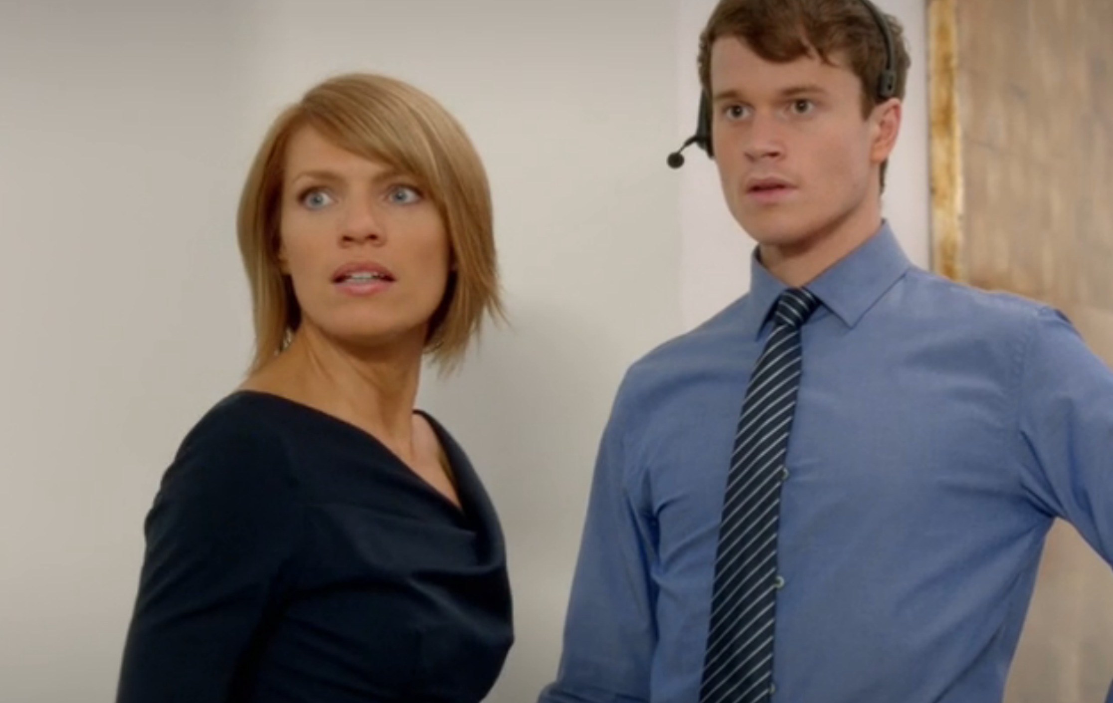 Laurie Calvert and Kathleen Rose Perkins in Episodes