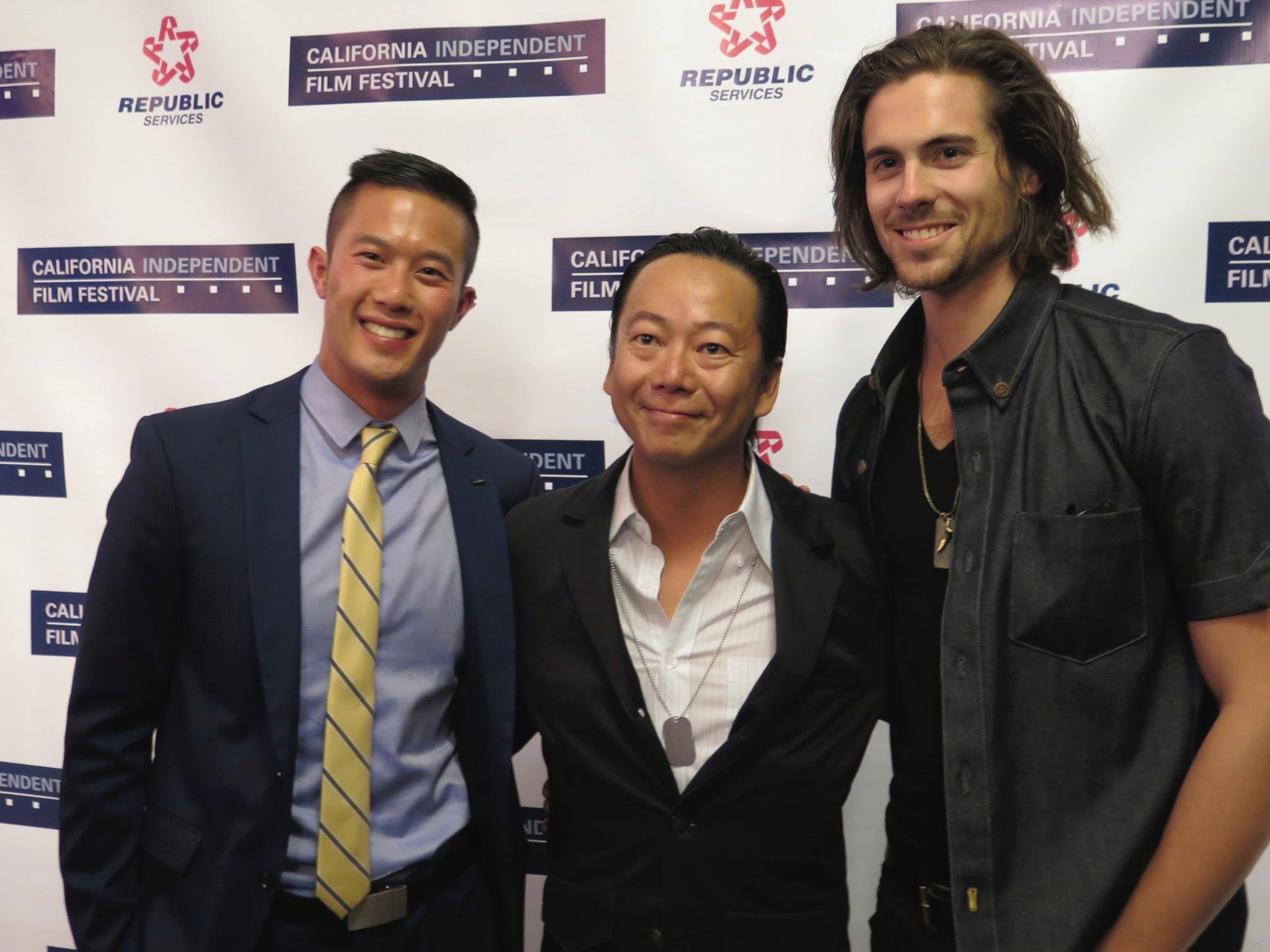 Kent S. Leung, Rick Tae and Chris McNally at the Castro Theatre for screening of John Apple Jack at the California Independent Film Festival.