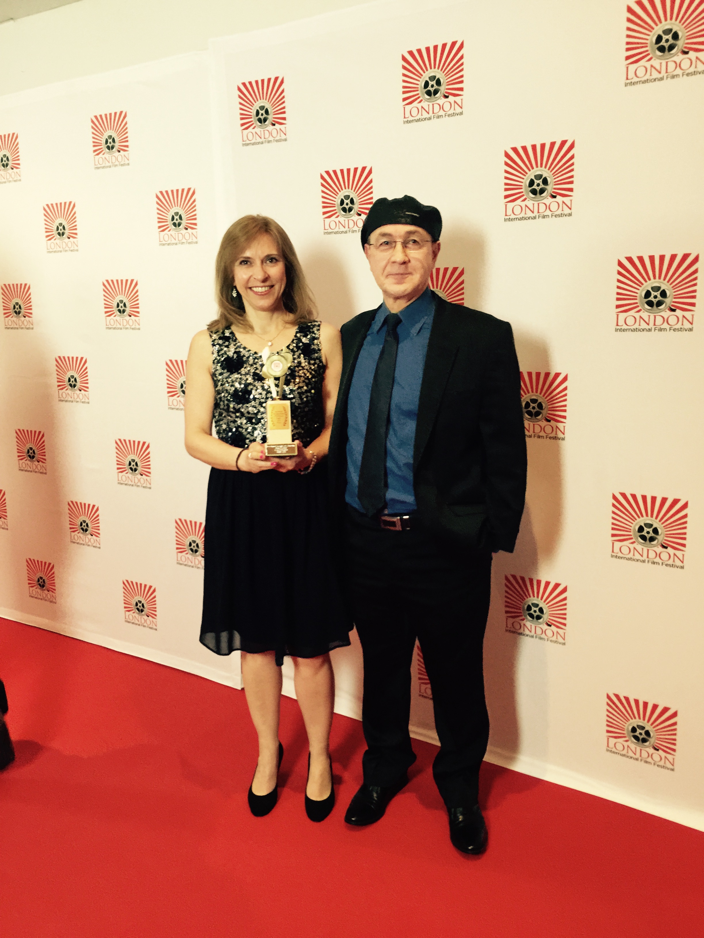 With my friend and co-writer Judith Wyler at London International Film Festival 2015. My film Chain Reaction won the award for the best original script 2015.