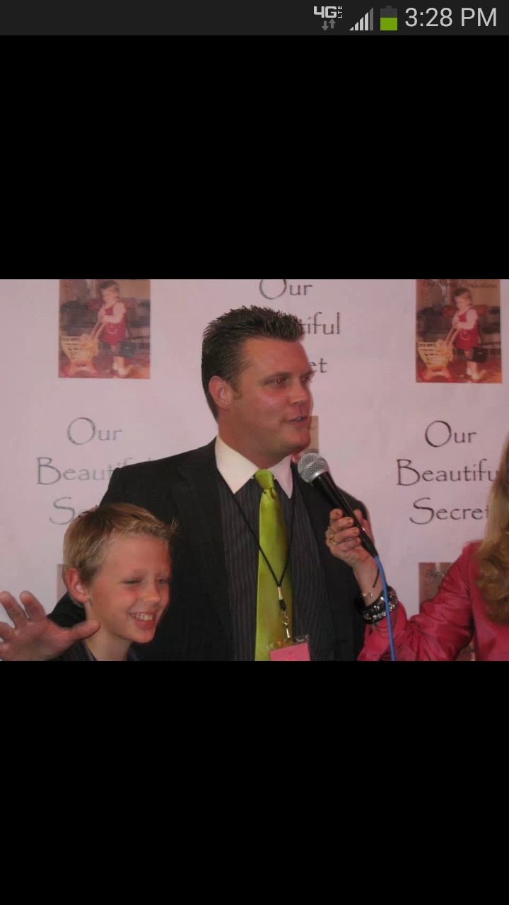 At red carpet premier of Our Beautiful secret with son Gabriel.