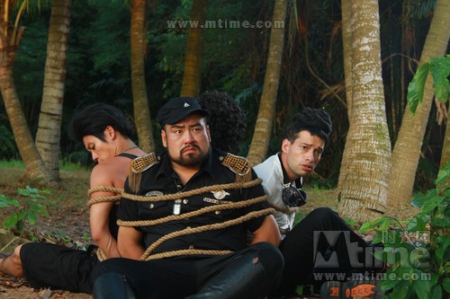 Production Still of I Love Wolffy. Manuel Jerry Koedding with Da Qing and Daniel Chen (right to left)