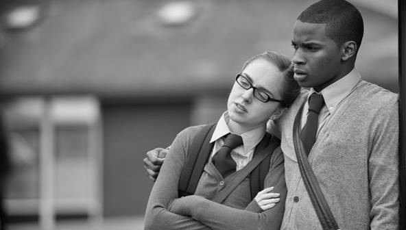 A still of Louisa Connolly-Burnham and Kedar Williams-Stirling in season two of Wolfblood