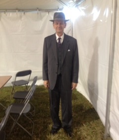 Still of Gus Rhodes ready to go to set for Bonnie and Clyde