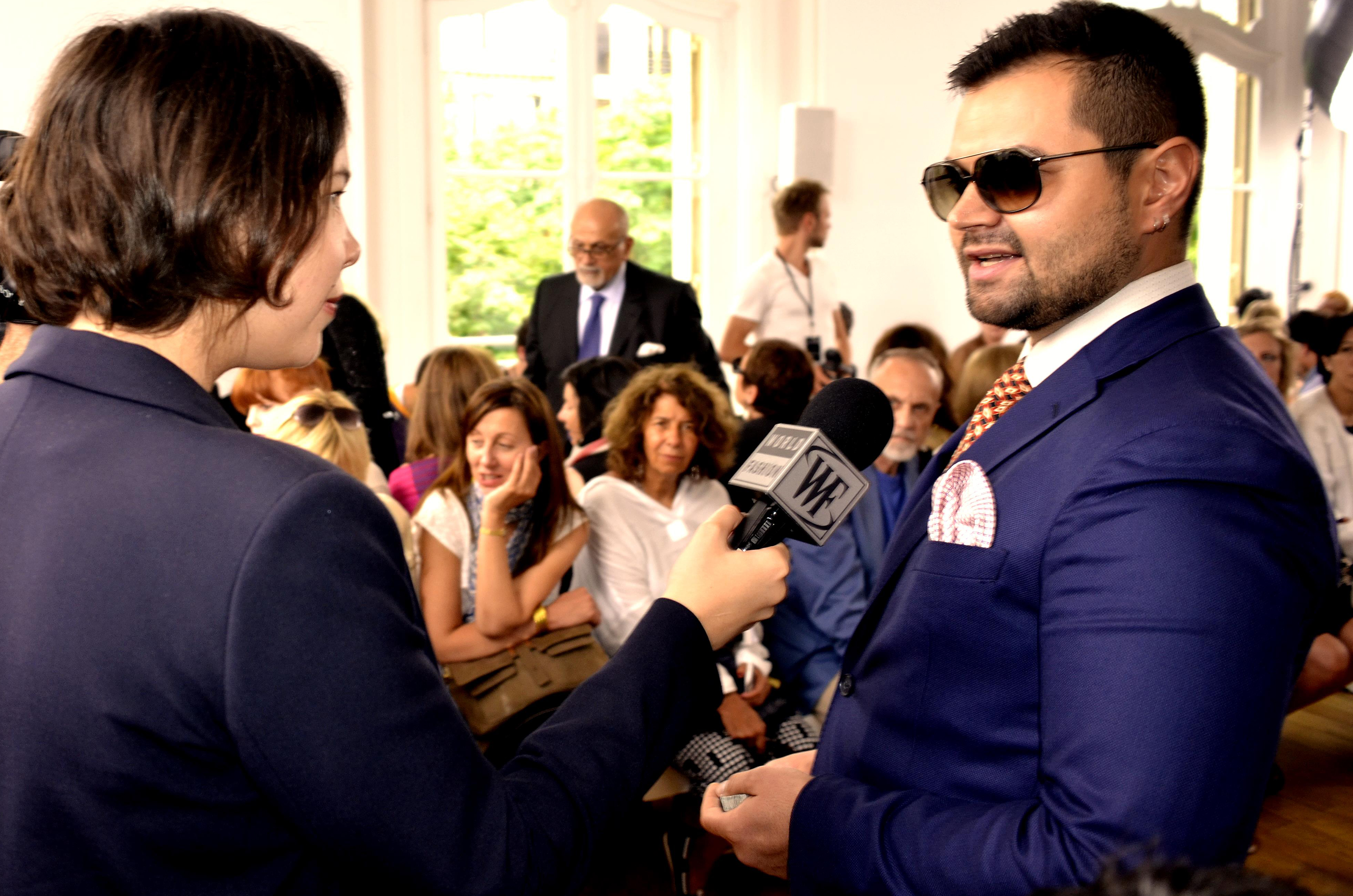 Interview - World Fashion TV. Julien Fournie Haute Couture Show. Paris Fashion Week. July 2013