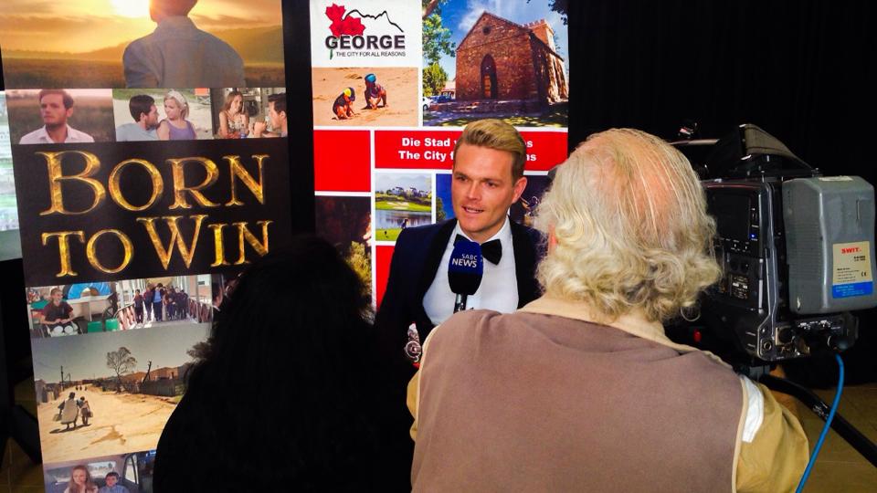 Greg Kriek as the lead actor at the world premiere of Born to Win