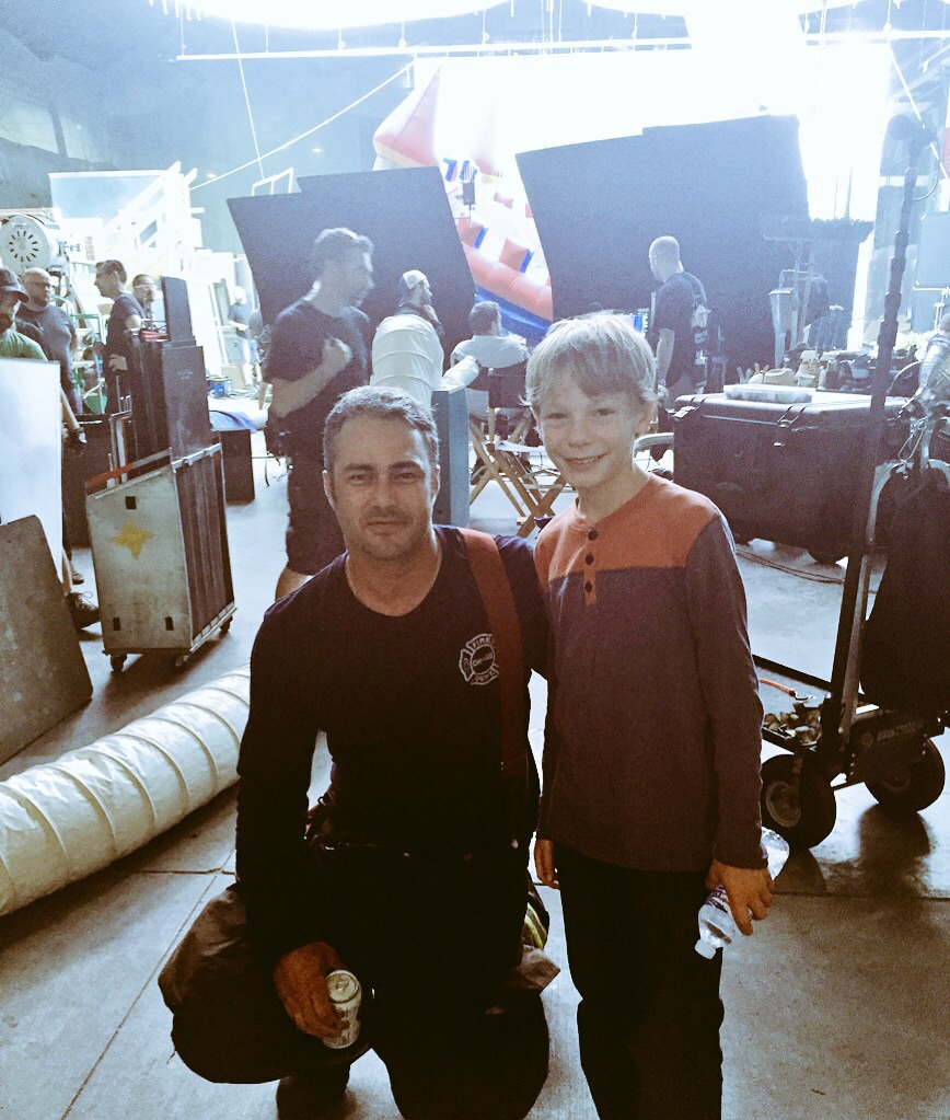On Set of Chicago Fire with Taylor Kinney