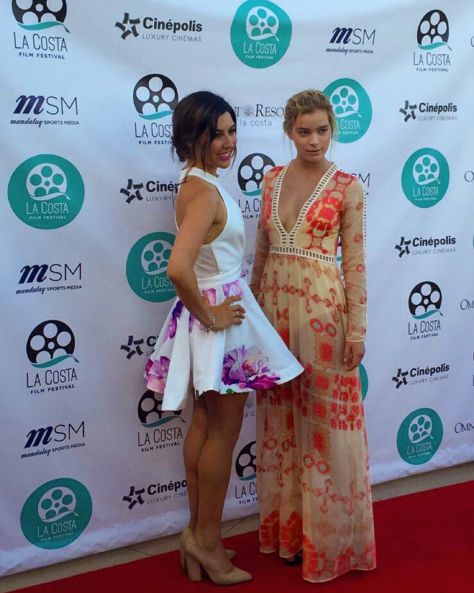 Erica De La Cruz and Gemita Samarra at La Costa Film Festival 2015
