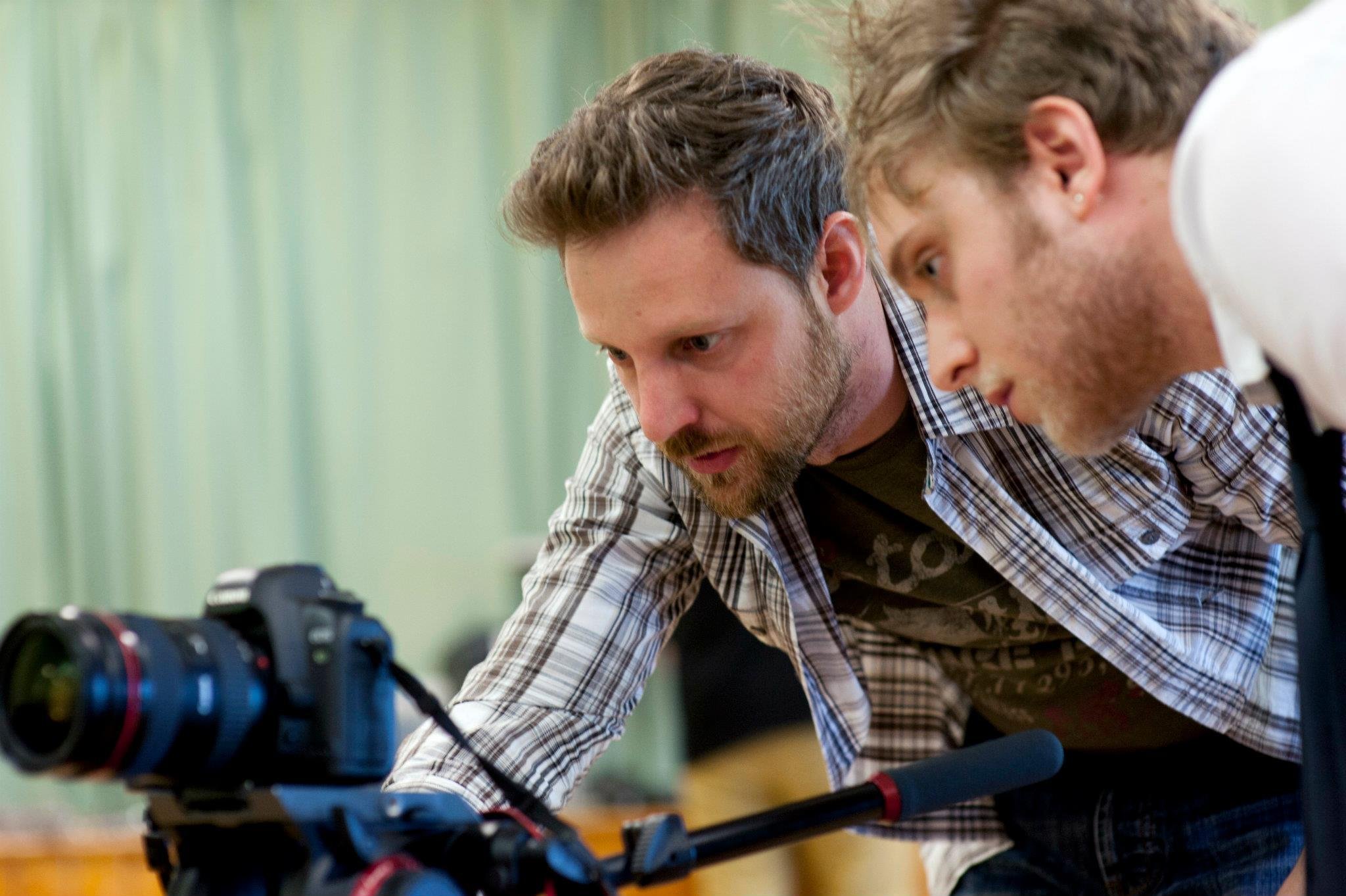 Director Kris Smith and DOP Stephen Rainer organising a shot in Damage.